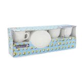 Set med kopper og underkopper Luminarc Trianon (6 pcs) Hvid Glas 220 ml (12 Dele) #1