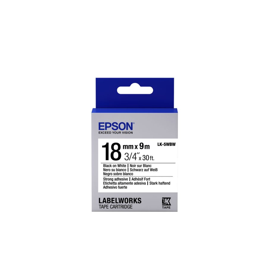 Printer labels Epson C53S655012 Sort Hvid/Sort Sort/Hvid #1