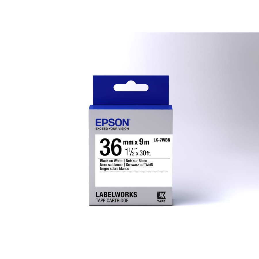 Printer labels Epson C53S657006 Sort Sort/Hvid #2