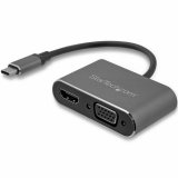 USB C til VGA/HDMI-adapter Startech CDP2HDVGA Sort 4K Ultra HD #1