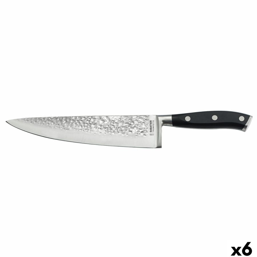 Kokkekniv Sabatier Carbon Sort Metal Bakelit (6 enheder) #1
