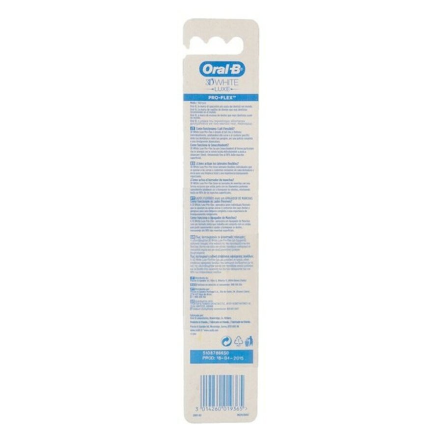 Escova de Dentes 3D White Pro-Flex Luxe Oral-B D White Flex Luxe Medium 1 enheder #3