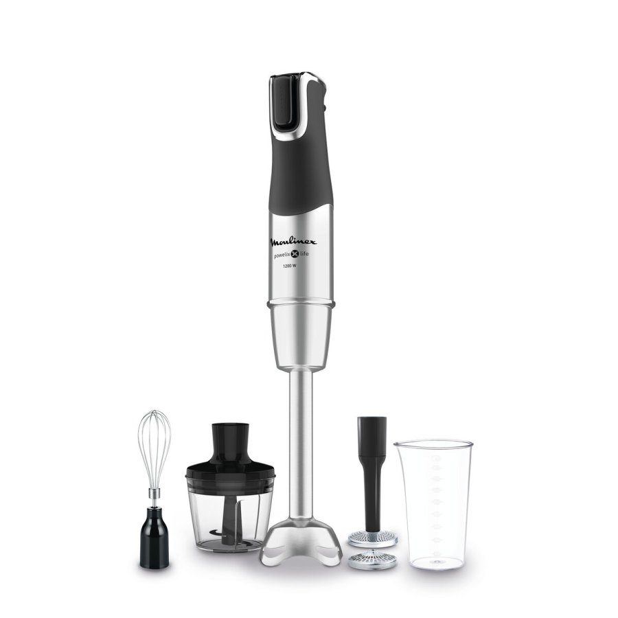 Multifunktionshndmikser med Tilbehr Moulinex Powelix Life Slvfarvet 1200 W #1