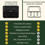 Varmluftsfrituregryde Cuisinart AFD10XBLE Sort 2400 W 10,4 L #6