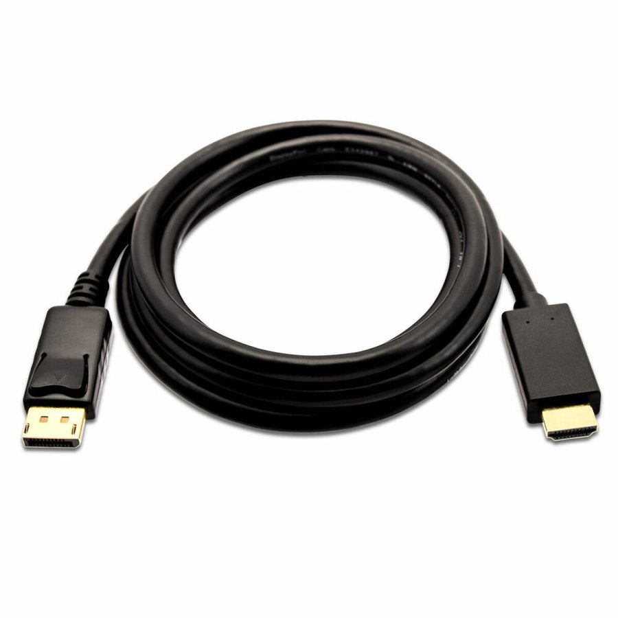 DisplayPort til HDMI kabel V7 V7DP2HD-03M-BLK-1E Sort 3 m #1
