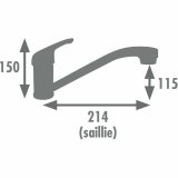 Kitchen Tap Rousseau SUN NF Gr Slvfarvet #2