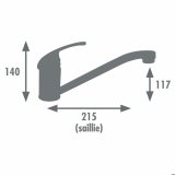 Hane med blandingsbatteri Edouard Rousseau CARDIFF Rustfrit stl #4