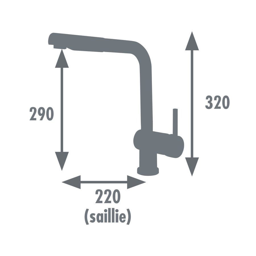 Hane med blandingsbatteri Edouard Rousseau SQUARE #4