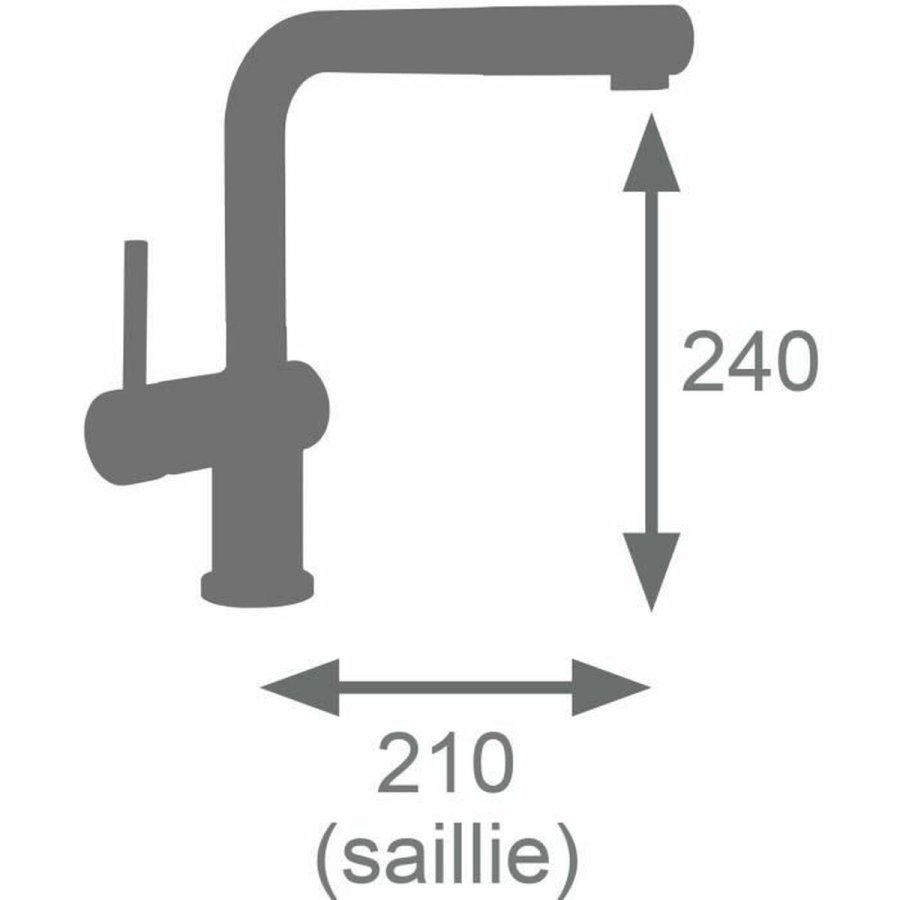 Hane med blandingsbatteri Edouard Rousseau SQUARE #5