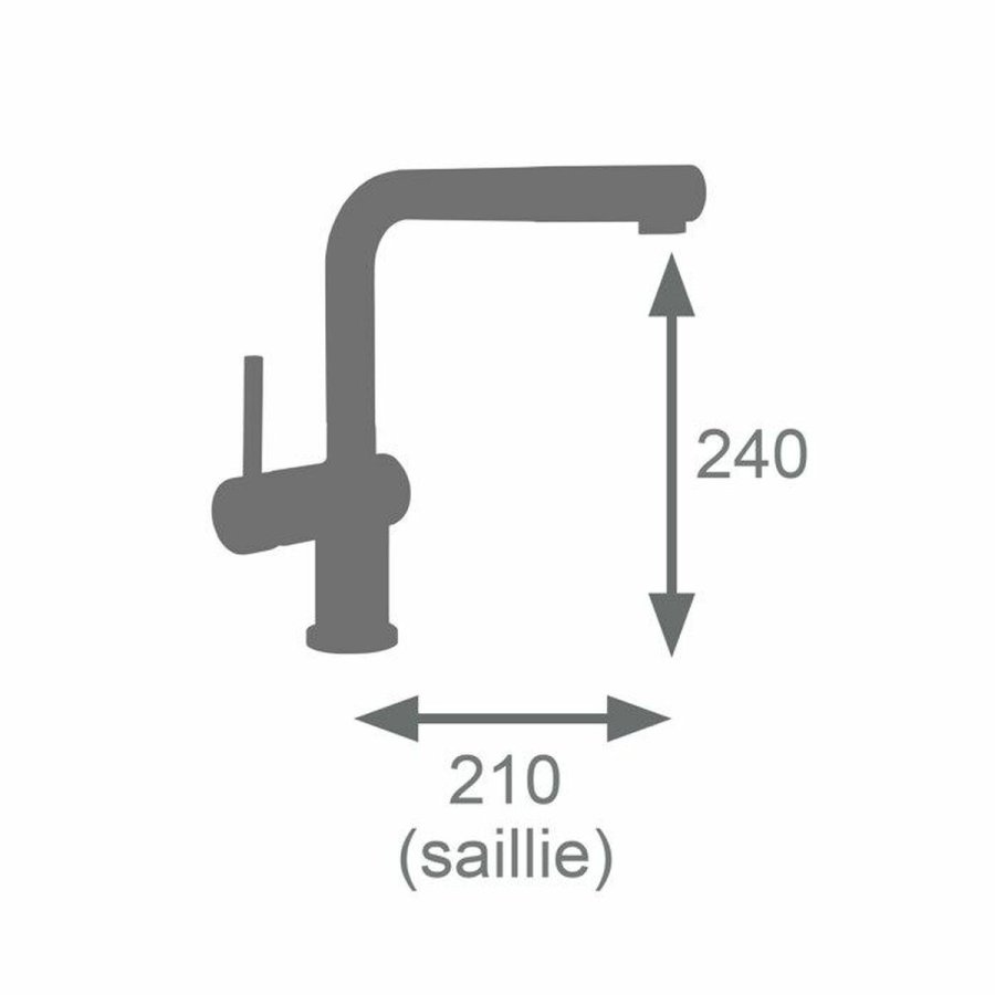 Hane med blandingsbatteri Edouard Rousseau SQUARE #6