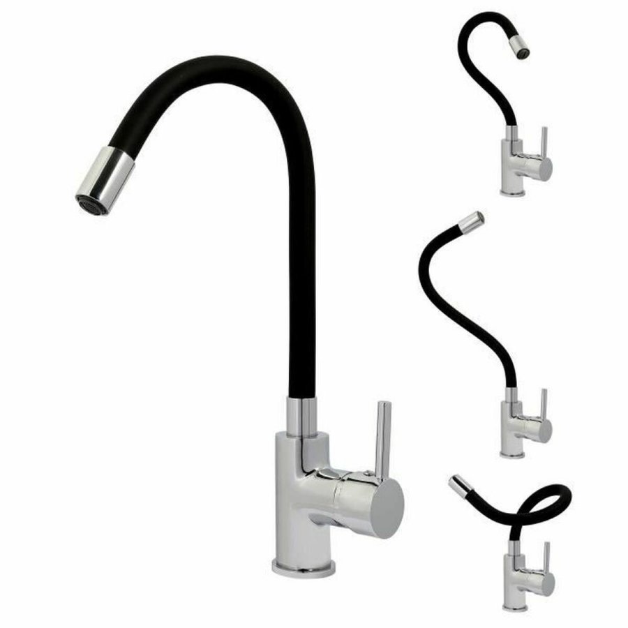 Hane med blandingsbatteri Rousseau 4060589 Gr Sort/Gr Rustfrit stl Kobber #1
