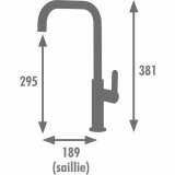 Hane med blandingsbatteri Edouard Rousseau Laobane Sort Guld Kobber C-formet #3