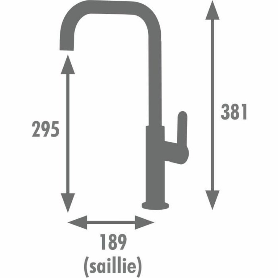 Hane med blandingsbatteri Edouard Rousseau Laobane Sort Guld Kobber C-formet #3