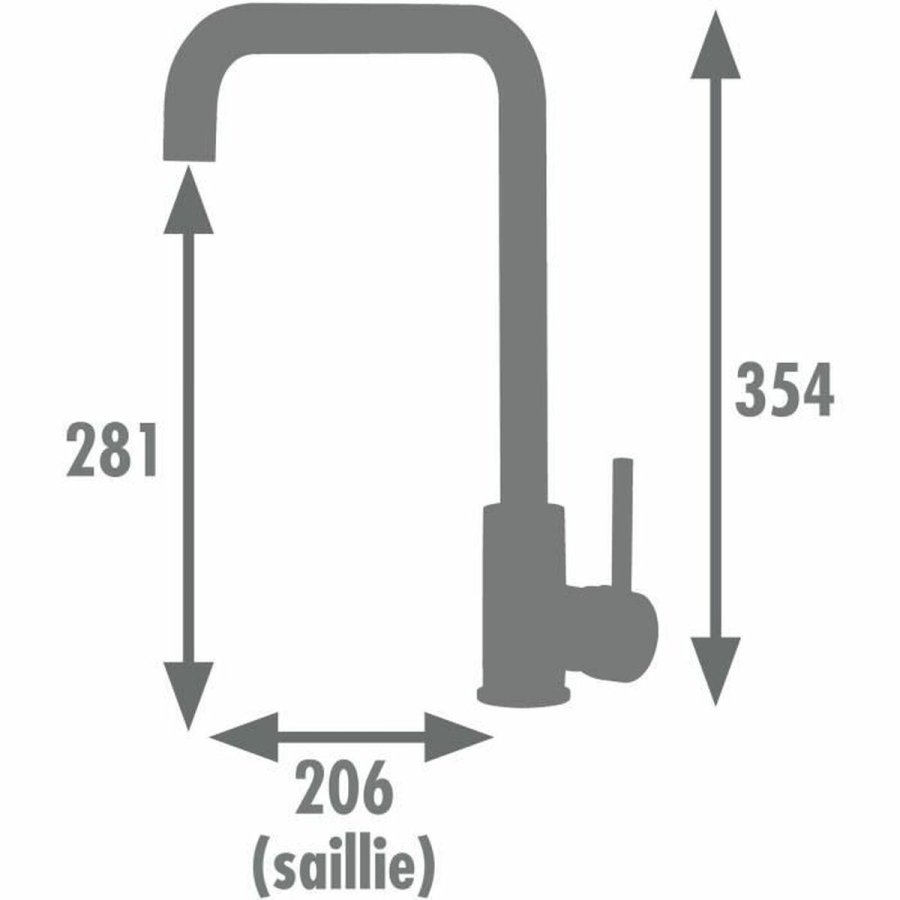 Hane med blandingsbatteri Edouard Rousseau SOTO Krom C-formet #2