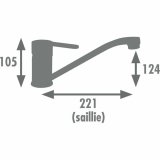 Kitchen Tap Rousseau BORN NF Gr Rustfrit stl #2