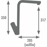Hane med blandingsbatteri Edouard Rousseau PATTY Gr Chrome Krom C-formet #3