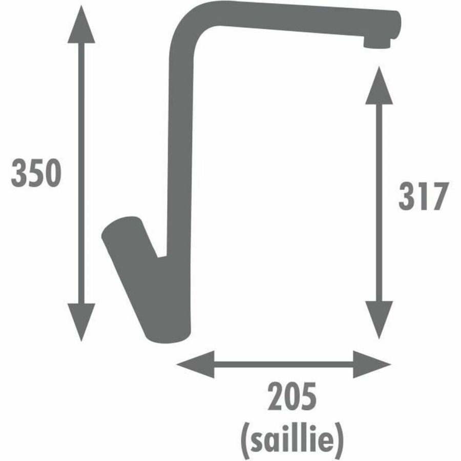 Hane med blandingsbatteri Edouard Rousseau PATTY Gr Chrome Krom C-formet #3