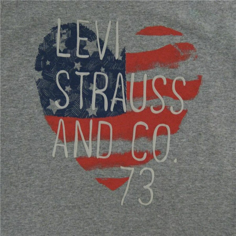 Langrmet T-shirt til Brn Levi's Fille Mrkegr #3