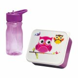 Madkasse med Vandbeholder Mondex Ugle Pink #1