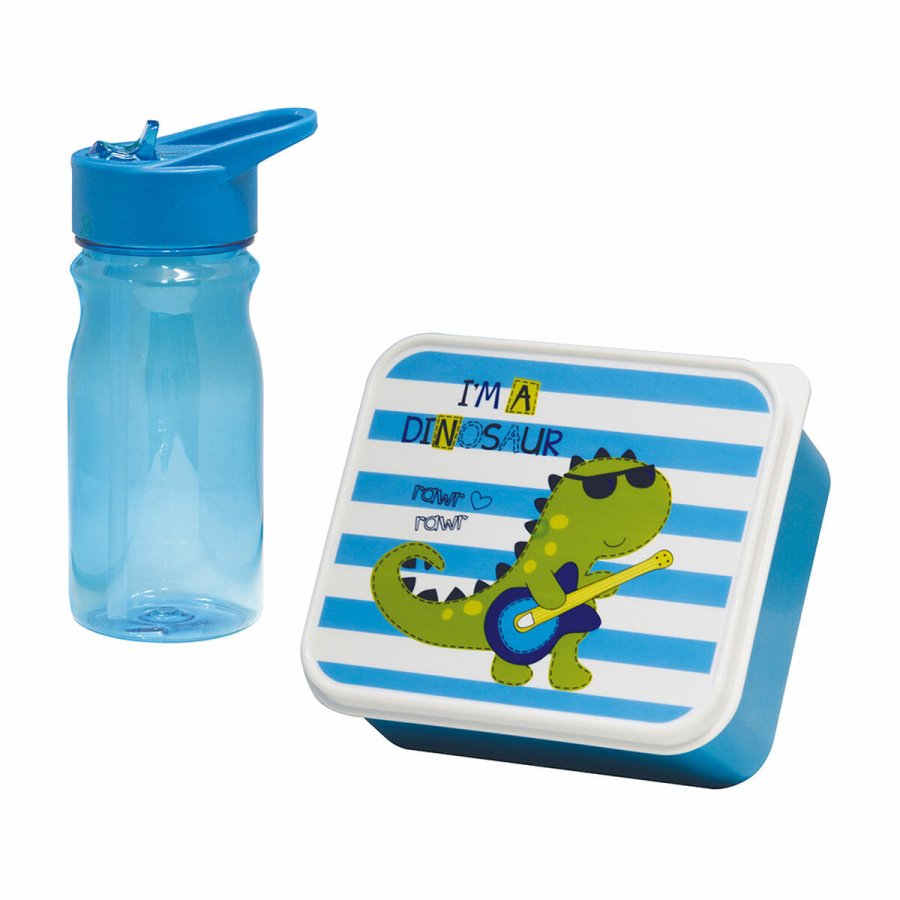 Madkasse med Vandbeholder Mondex Bl Dinosaur #1