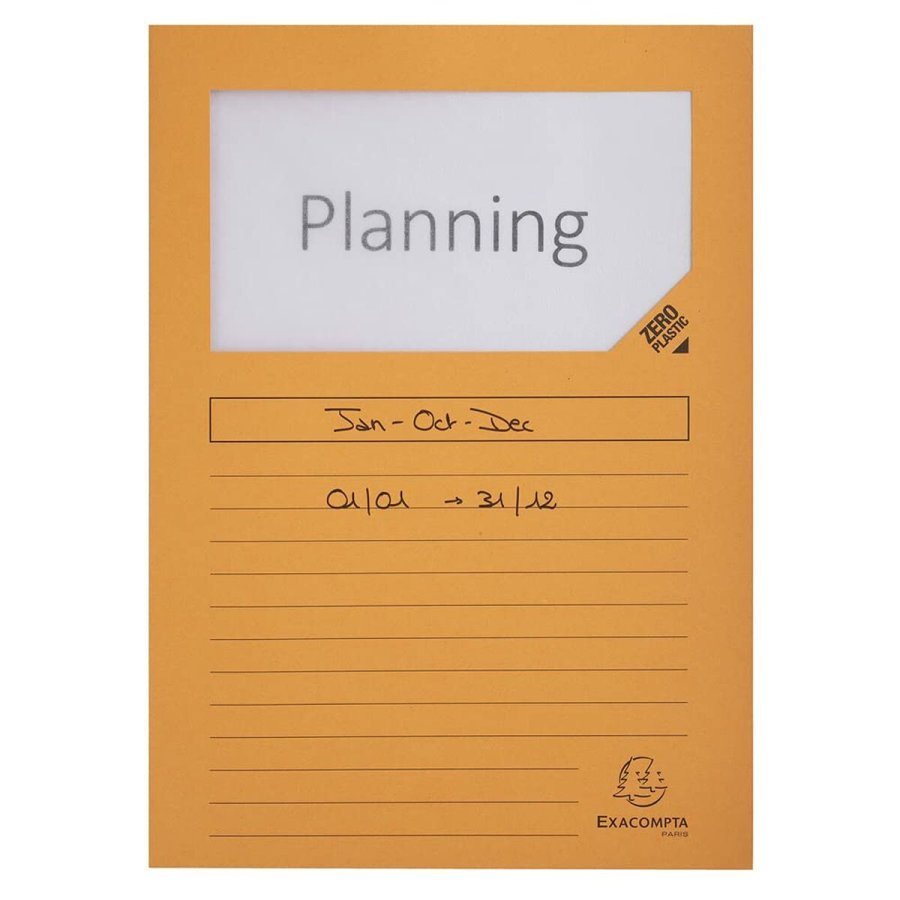 Set of Subfolders Exacompta Forever Orange A4 Gennemsigtigt vindue 100 Dele #2