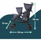 Klapvogn til baby Bambisol Double Cane Marinebl� #3