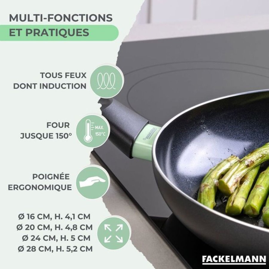 S�t stegepander Fackelmann Brandao Sort 40 x 30 x 30 cm Keramisk 4 Dele #3