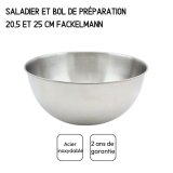 Salatsk�l Fackelmann Vert Rustfrit st�l Plastik 49 X 15 X 30 CM 2 Dele #6