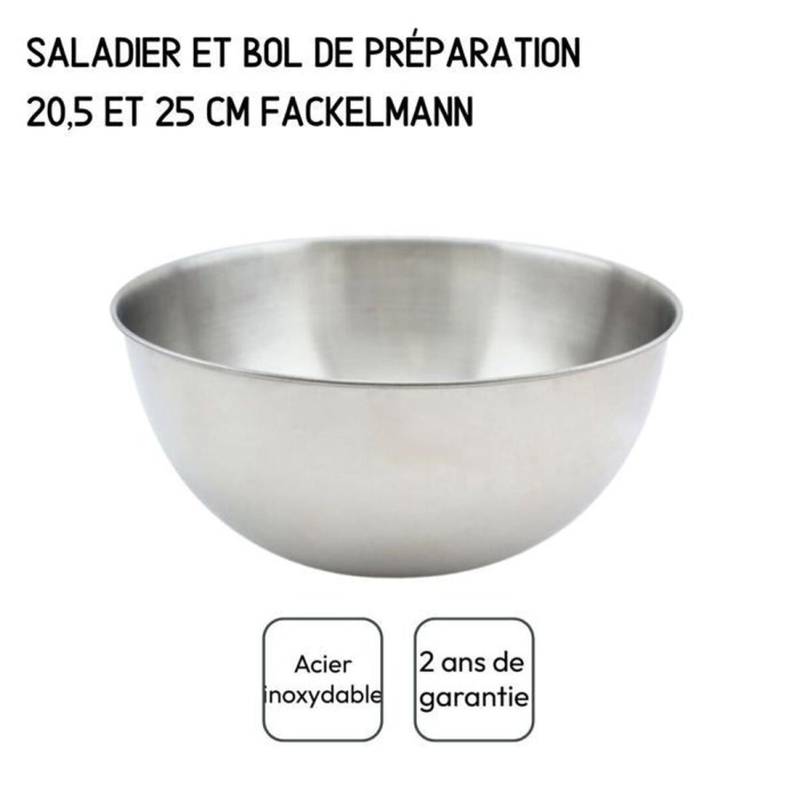 Salatsk�l Fackelmann Vert Rustfrit st�l Plastik 49 X 15 X 30 CM 2 Dele #6