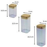 St med 3 Dser Fackelmann Tasty Green 450 ml Gennemsigtig Rektangulr (3 Dele) #3