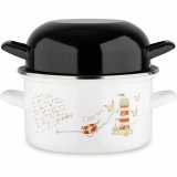 Gryde Baumalu Glaseret stl Hvid  20 cm #1