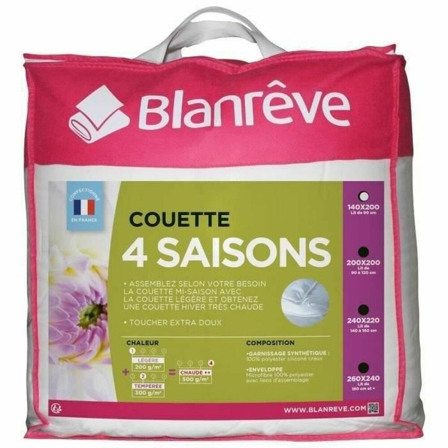 Sengetppe (vattppe) Blanreve Hvid 140 x 200 cm #1
