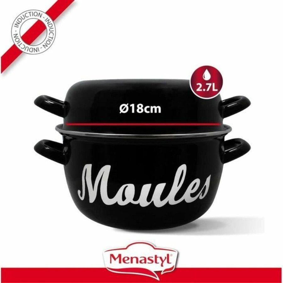 Panorr Menastyl Sort Glaseret emaljeret stl #2