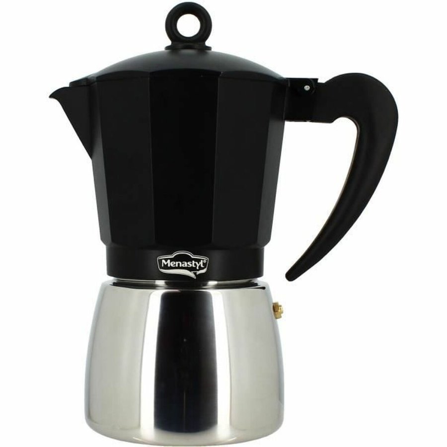 Italiensk Kaffekande Menastyl Aluminium 9 Kopper 6 Kopper #1