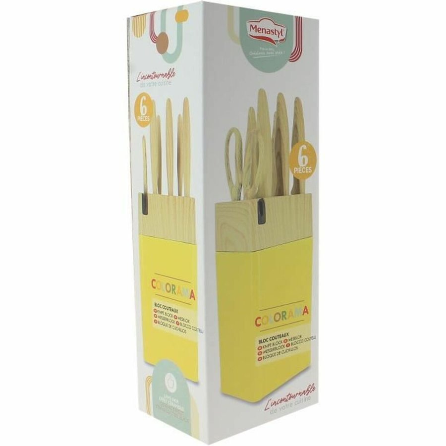 Knivst Menastyl Gul polypropylen 6 Dele (6 enheder) #2