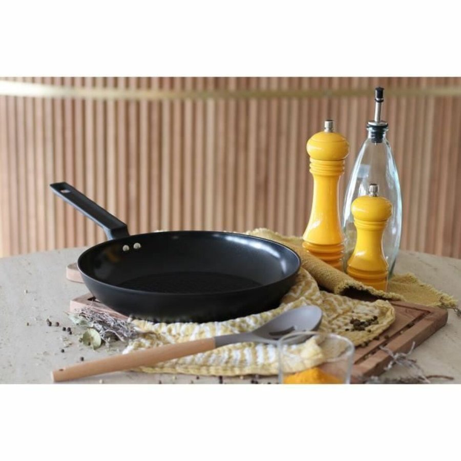 Stegepande Menastyl Sort Smedet aluminium  28 cm #11