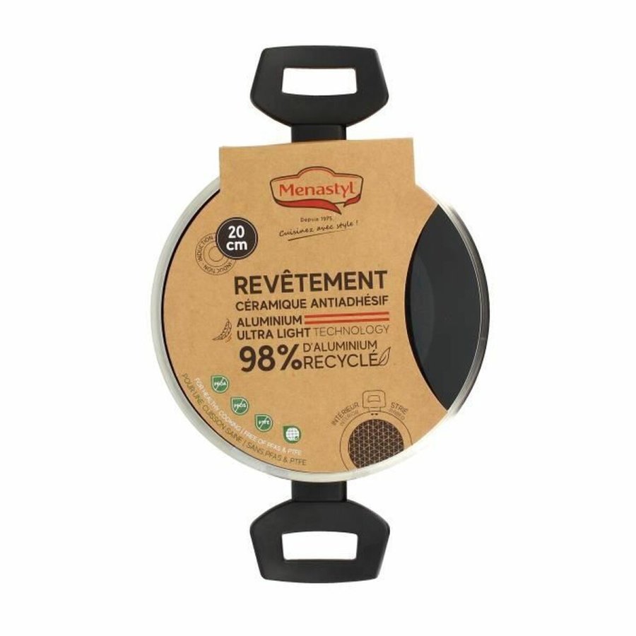 Gryde Menastyl Sort  20 cm #3