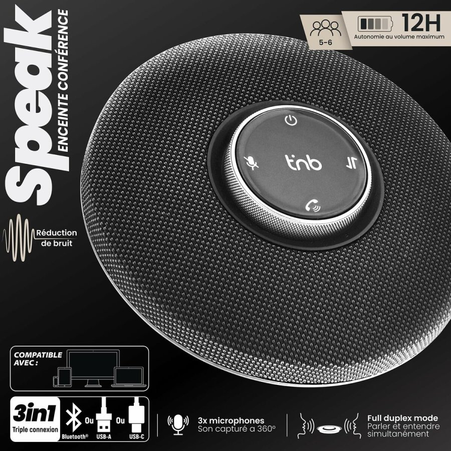 Brbare Bluetooth-hjttalere T'NB CFSPEAKERBT Sort #5