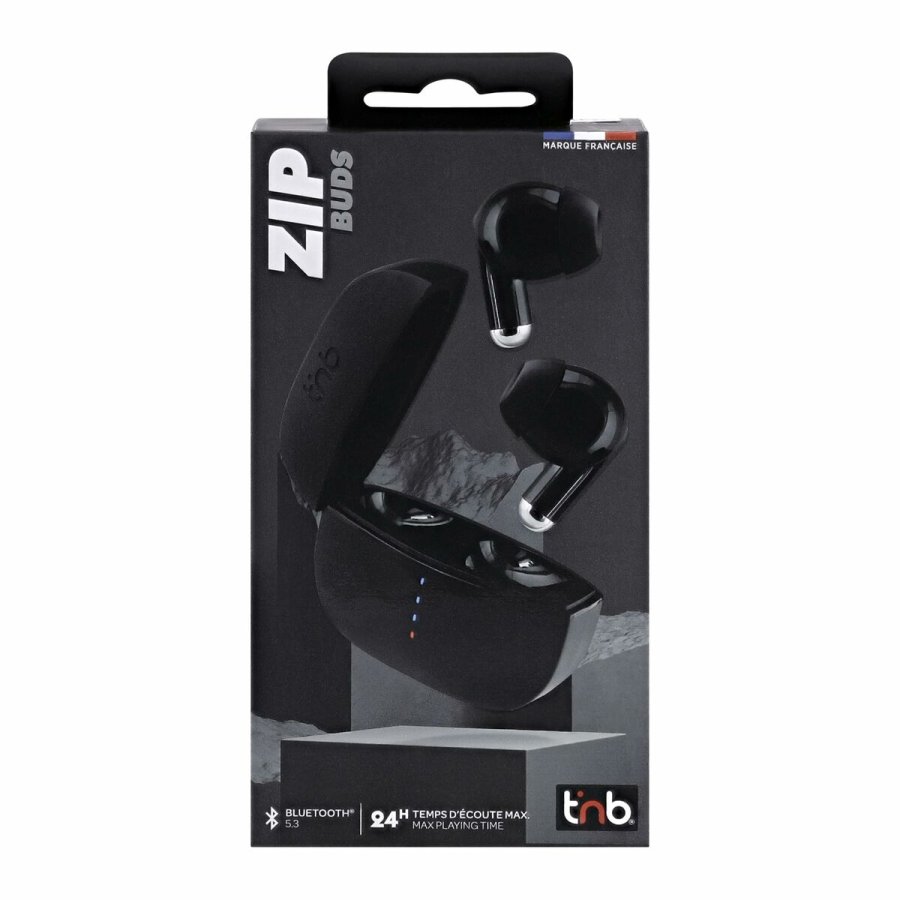 Trdlse hretelefoner med etui til opladning T'NB ZIP 2 Sort #5