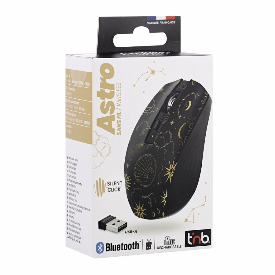Trdls Bluetooth mus T'NB ASTRO 2 Sort 1600 dpi #4