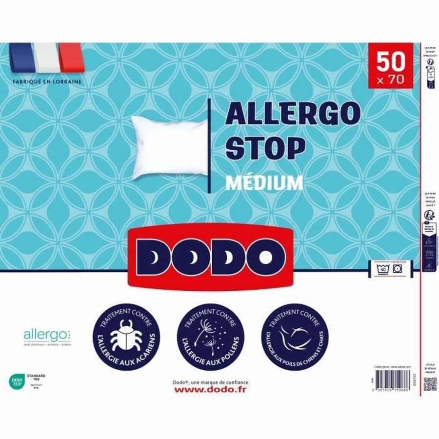 Puden DODO ALLERGO STOP Hvid 50 x 70 cm #1