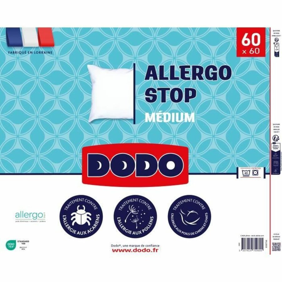 Puden DODO ALLERGO STOP Hvid 60 x 60 cm #1