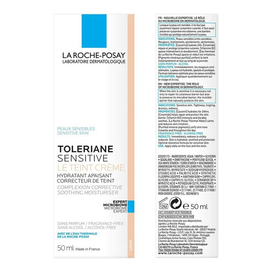 Fugtgivende creme Toleriane Sensitive Color La Roche Posay 100130 Fldefarvet #2