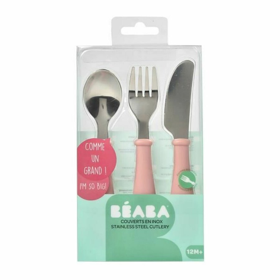 Bestik Baba Pink Rustfrit stl 3 Dele #1
