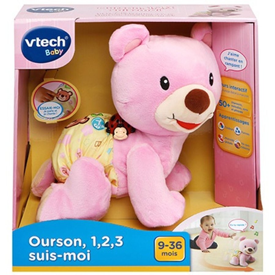 Bamse Vtech Baby Bear, 1,2,3 Follow Me Musical Pink #1