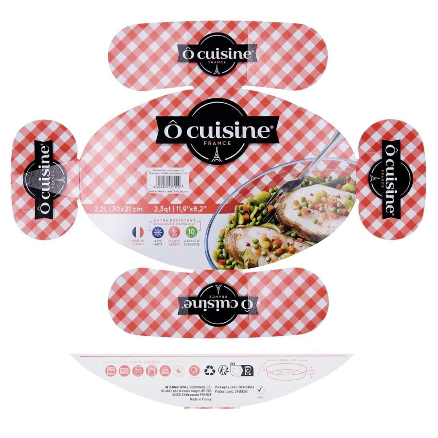 Bageform til bagvrk  Cuisine Glas (20 x 17 x 5,5 cm) #7