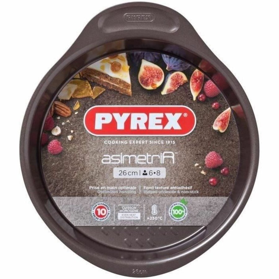 Kageform Pyrex Brun Sort Metal #3
