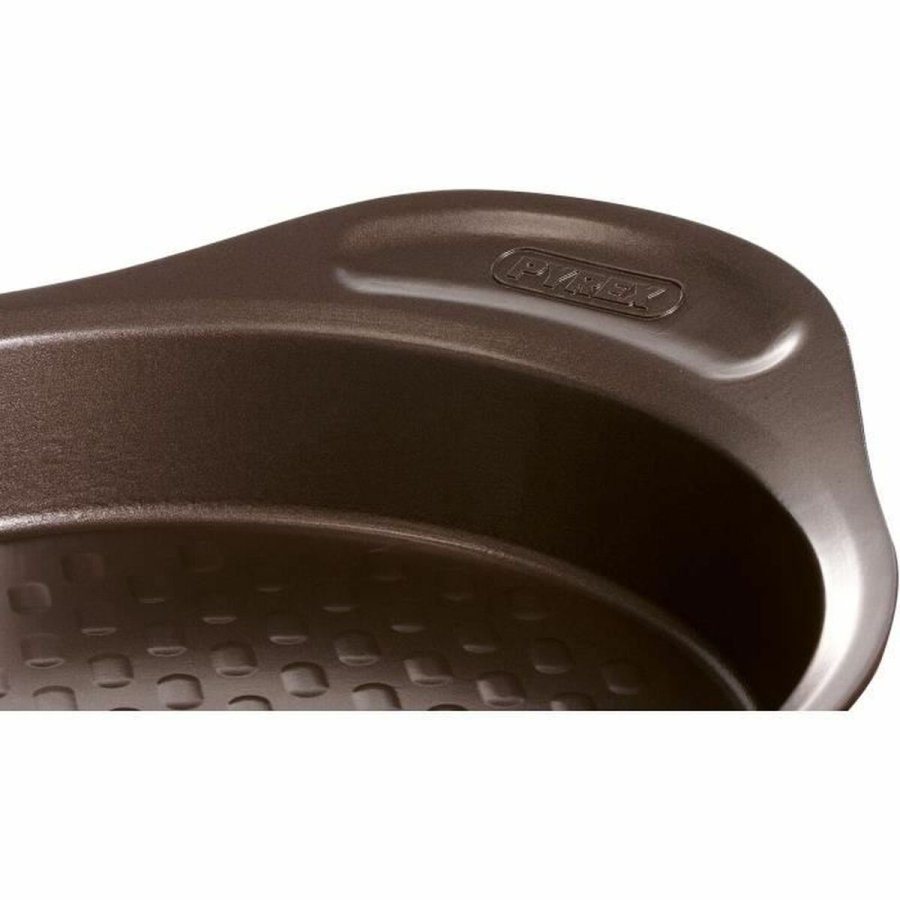 Kageform Pyrex Brun Sort Metal #9