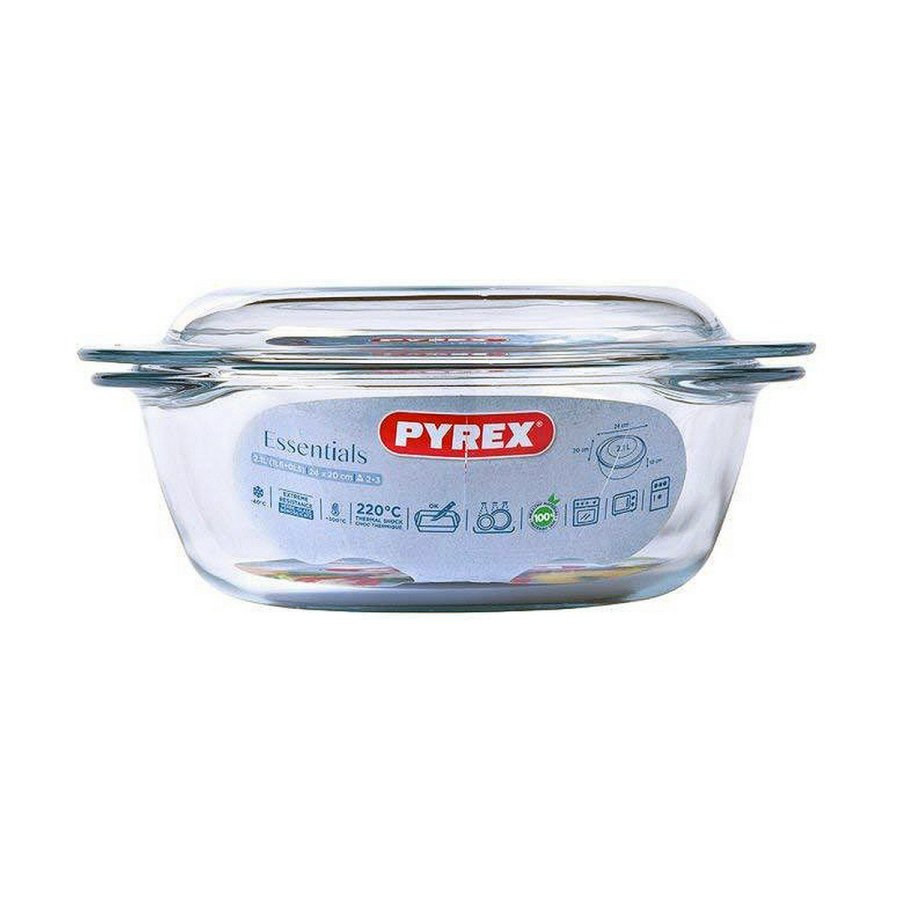 Gryde Med Lg Pyrex Essentials Gennemsigtig Glas 2,1 L #3