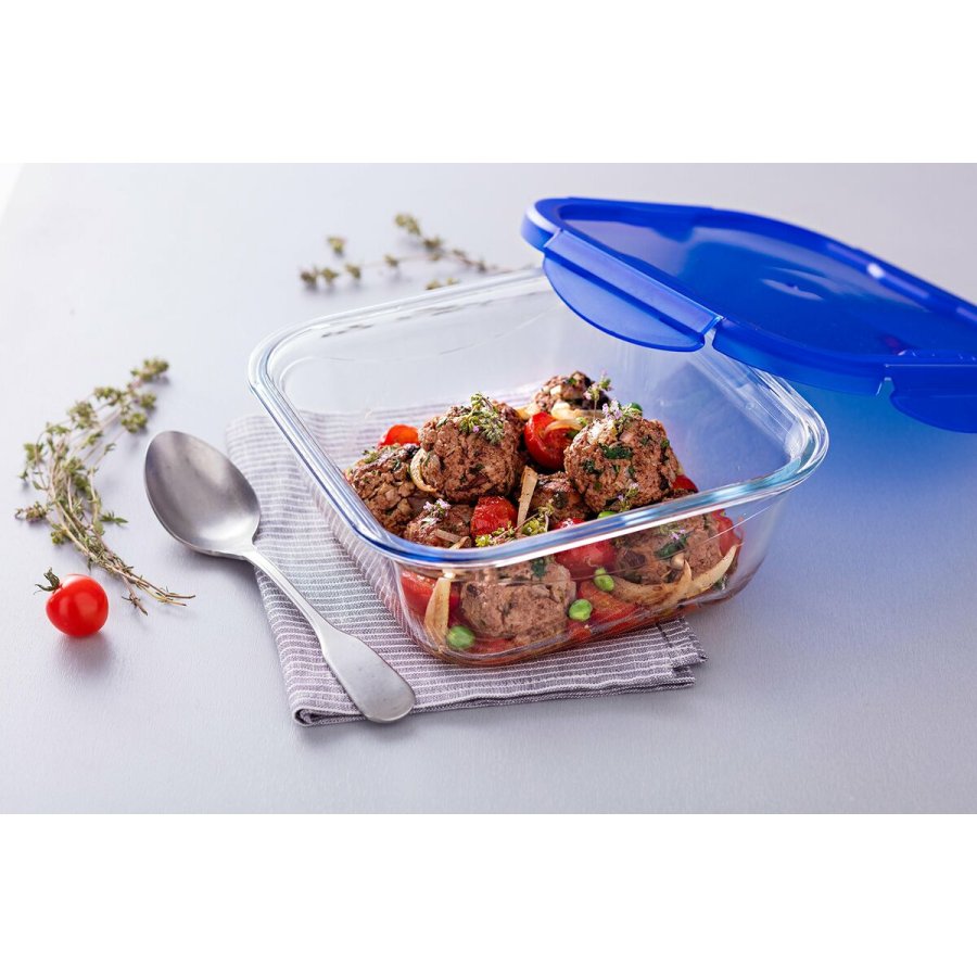 Mad Bevarelse Container Pyrex Bl Gennemsigtig 800 ml (2 enheder) #6